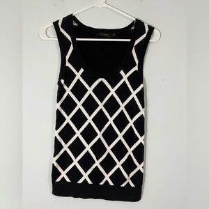 The Limited Sweater Vest. Scoop Neck. Preppy. Classic Black & White. Size Small.